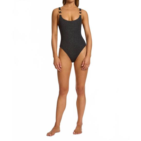 NEW JETS tirari nights scoop neck one piece in black - Picture 1 of 7